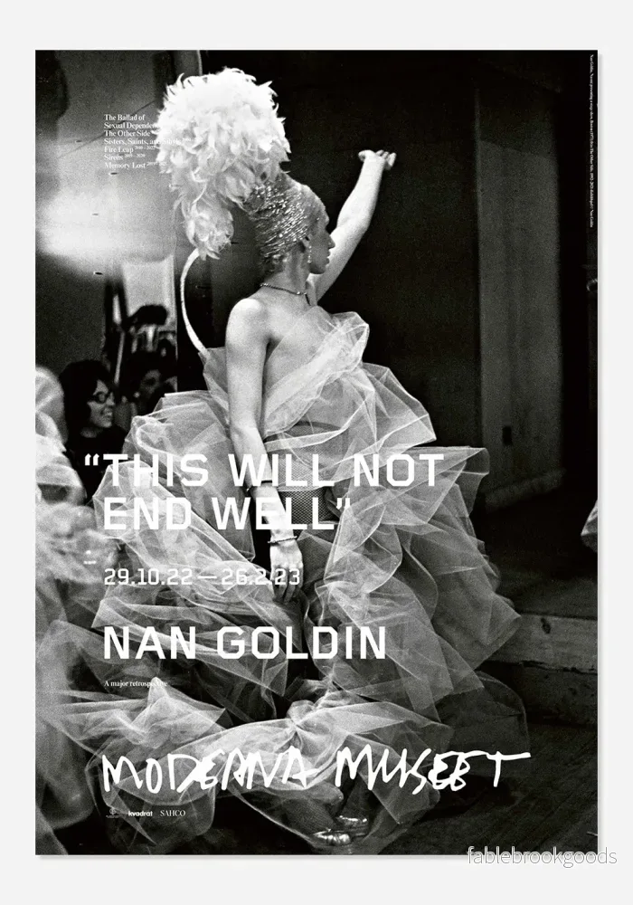 Poster: Nan Goldin, Naomi presenting a stage show