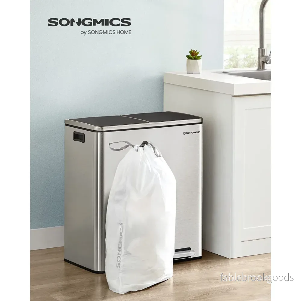 Soppåsar – Dragsko – 30 liter – Vit - Bild 2