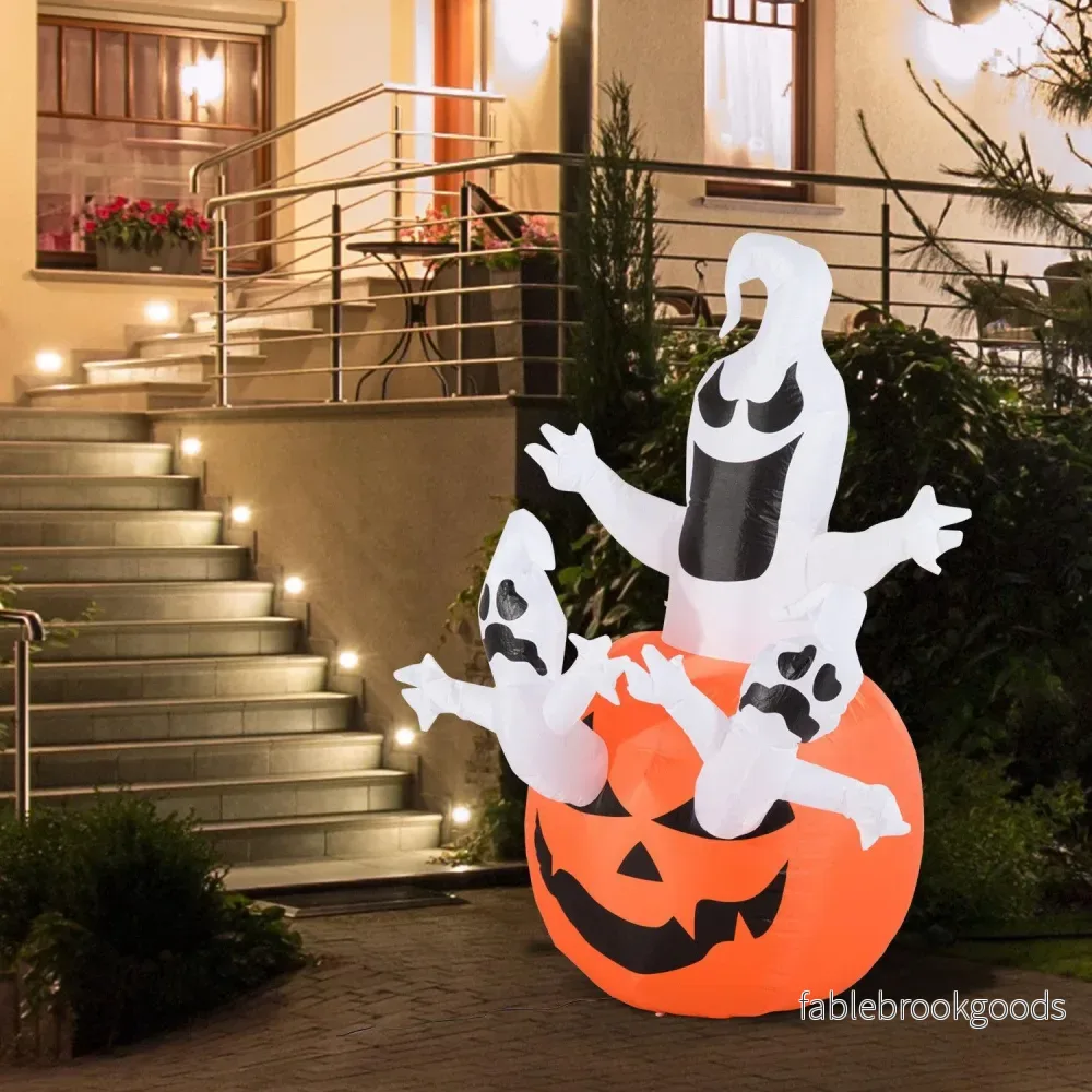 Uppblåsbar Halloween Ghost Dekoration med LED, 120x180 cm - Bild 2
