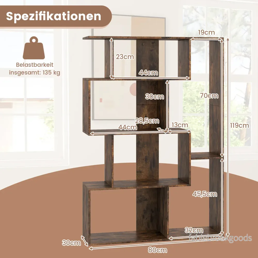 Öppen – geometrisk bokhylla kubers stor med tippskydd golvorganisatör displayhylla café – 6 – Kaffe - Bild 2
