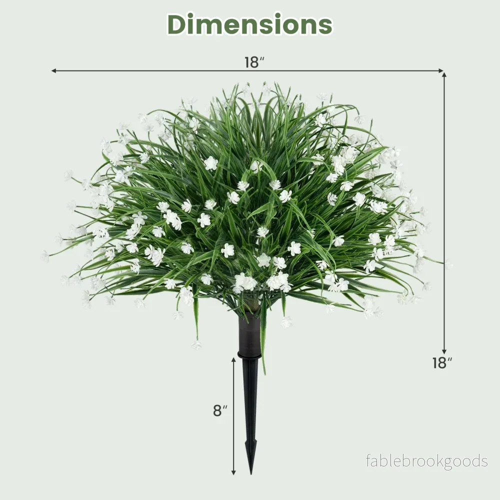 2‑pack – konstblommor med jordspett, konstlökgräs kamelior – 20 cm 70 cm - Bild 2