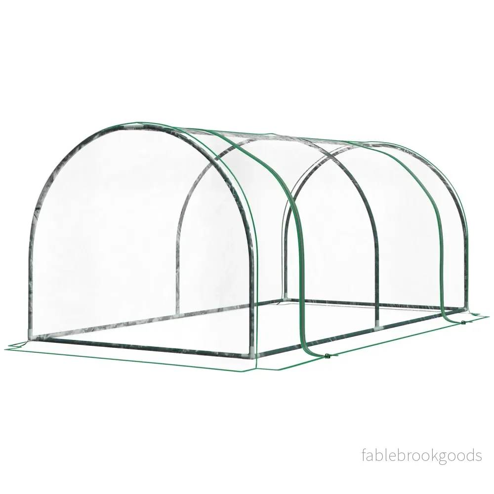 Kallram Växthus med Dörr, Stål PVC, 200x100x80 cm Kallram Växthus med Dörr, Stål PVC, 200x100x80 cm