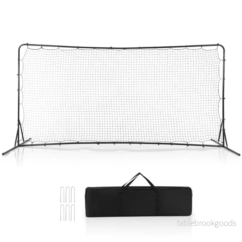 Fotbollsmål – för barn med väska – 372,5 x 182,5 cm – Svart