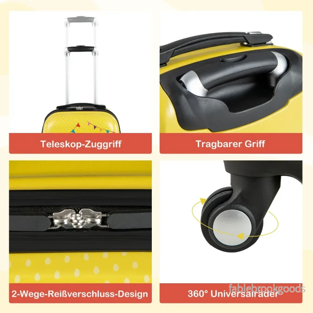 delat – barnbagageset handbagage och ryggsäcksset – 2 – Färgglad - Bild 2