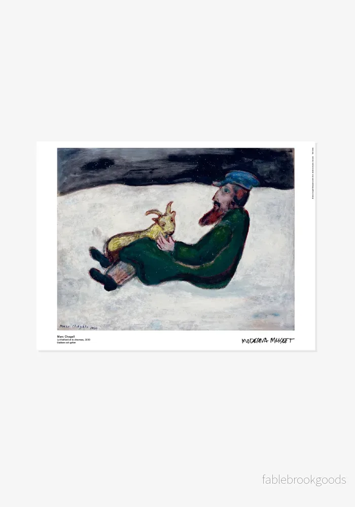 Poster: Marc Chagall, Gubben och geten Poster: Marc Chagall, Gubben och geten