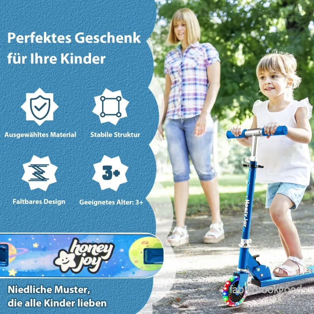 Barnskoter – hjulig med blinkande hjulstativ och Cruise Toddler Toy – 2 – Blå