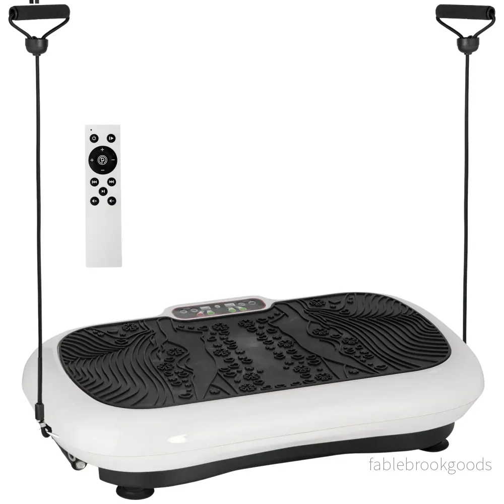 Vibrationsplatta med band – 200W, 99 nivåer, upp till 120 kg