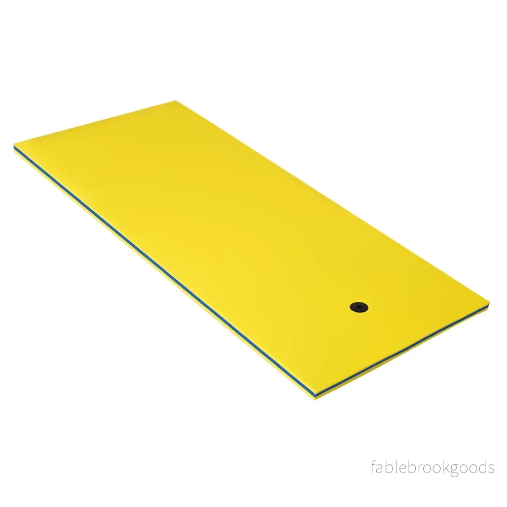 Vattenmatta – Flytskummatta XPE Foam + – 220 x 90 x 4 cm – Blå och gul - Bild 2