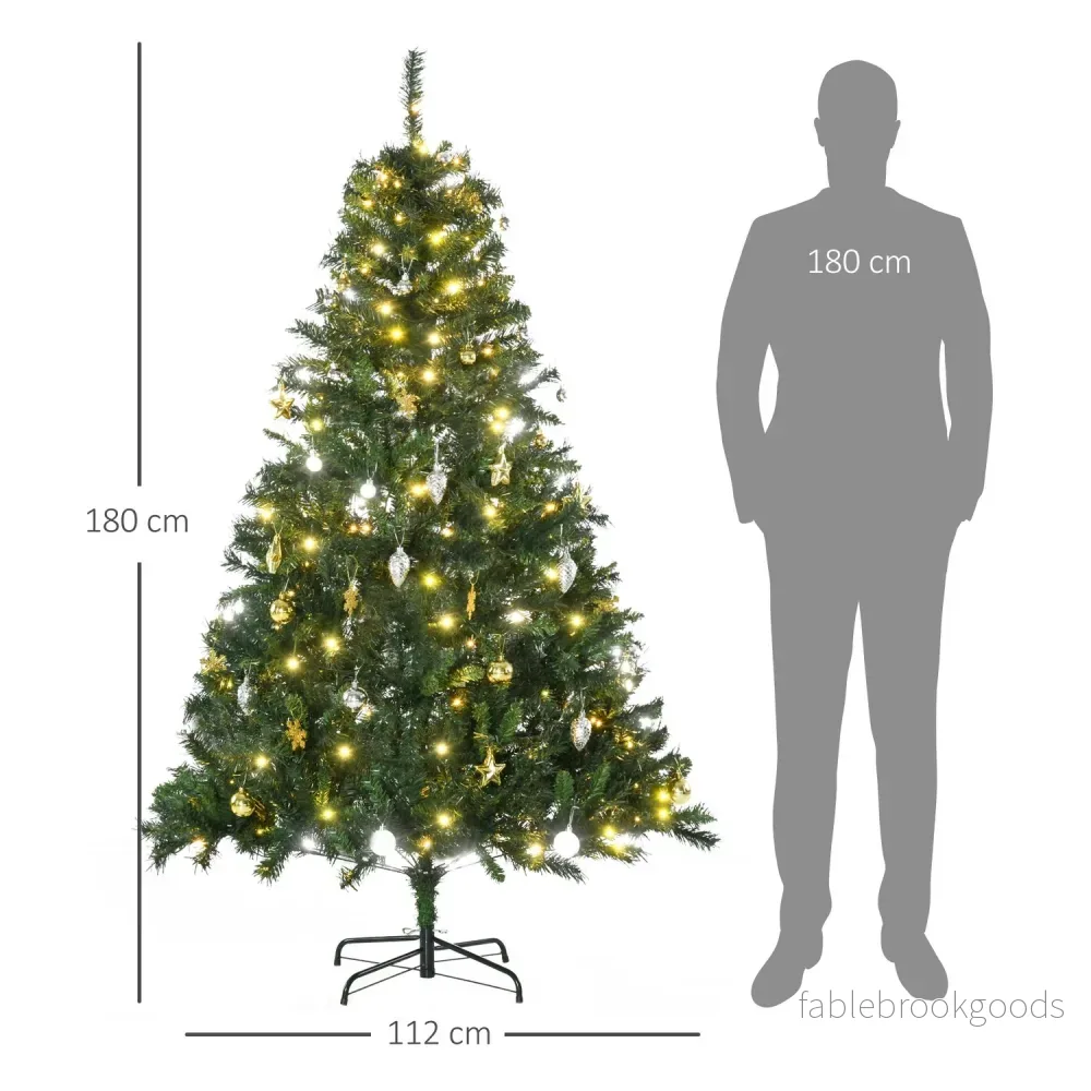 Julgran med 200 LED-ljus, 745 spetsar, 180cm - Bild 3
