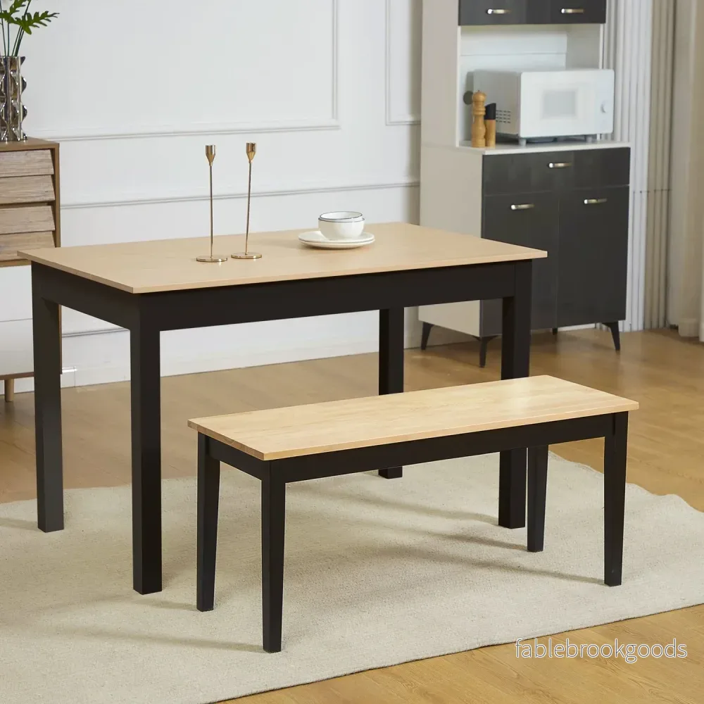 2-sits matsalsbänk i trä, furu, 102x36x45cm, kapacitet 220 kg - Bild 2
