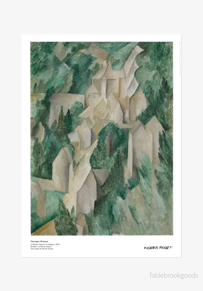 Poster, Georges Braque, Slottet i la Roche-Guyon Poster, Georges Braque, Slottet i la Roche-Guyon