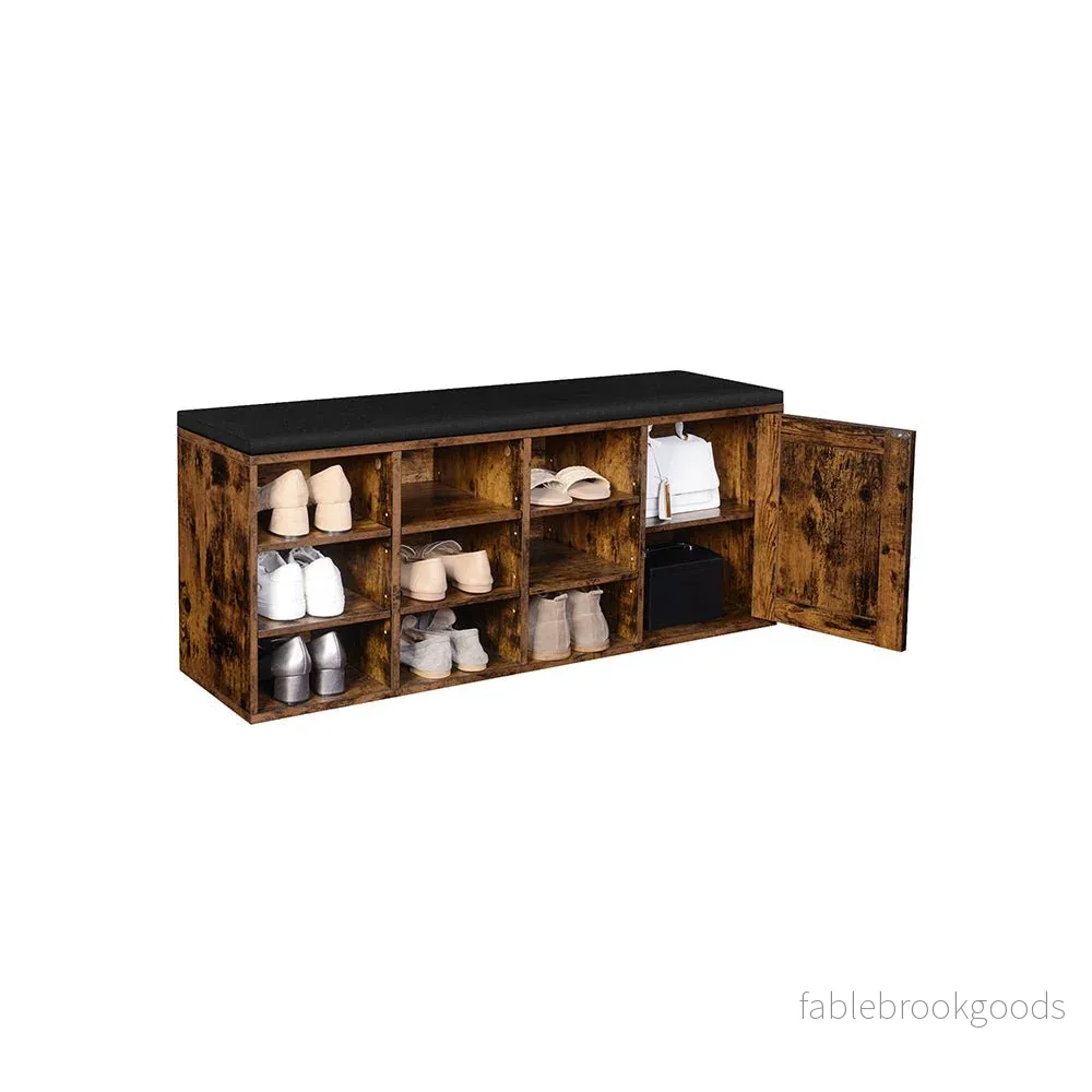 Skobänk – Industriell design – Vintage brun - Bild 2