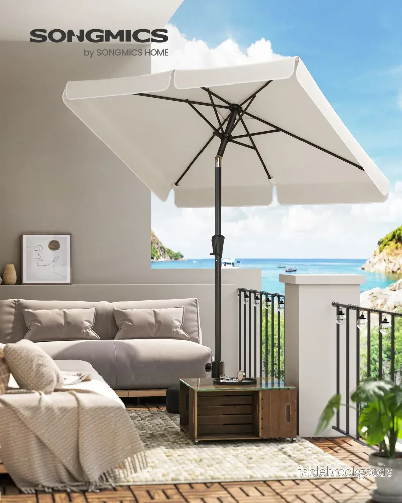 Balkonparasol - 300 x 200 cm - Rechthoekig - Kantelbaar - Beige - Bild 2