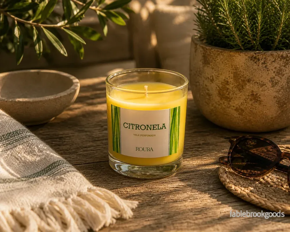 Doftljus Citronella i glas 83×70 mm från Roura - Bild 2