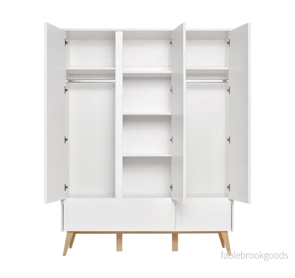 Sara 3-door wardrobe + 2 drawer wardrobe White color - Bild 3