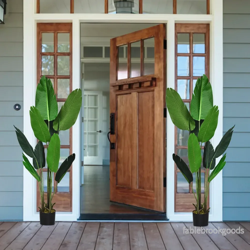 Konstgjord – växt Tropisk Palm Artificiell Monstera – 160 cm – Grön