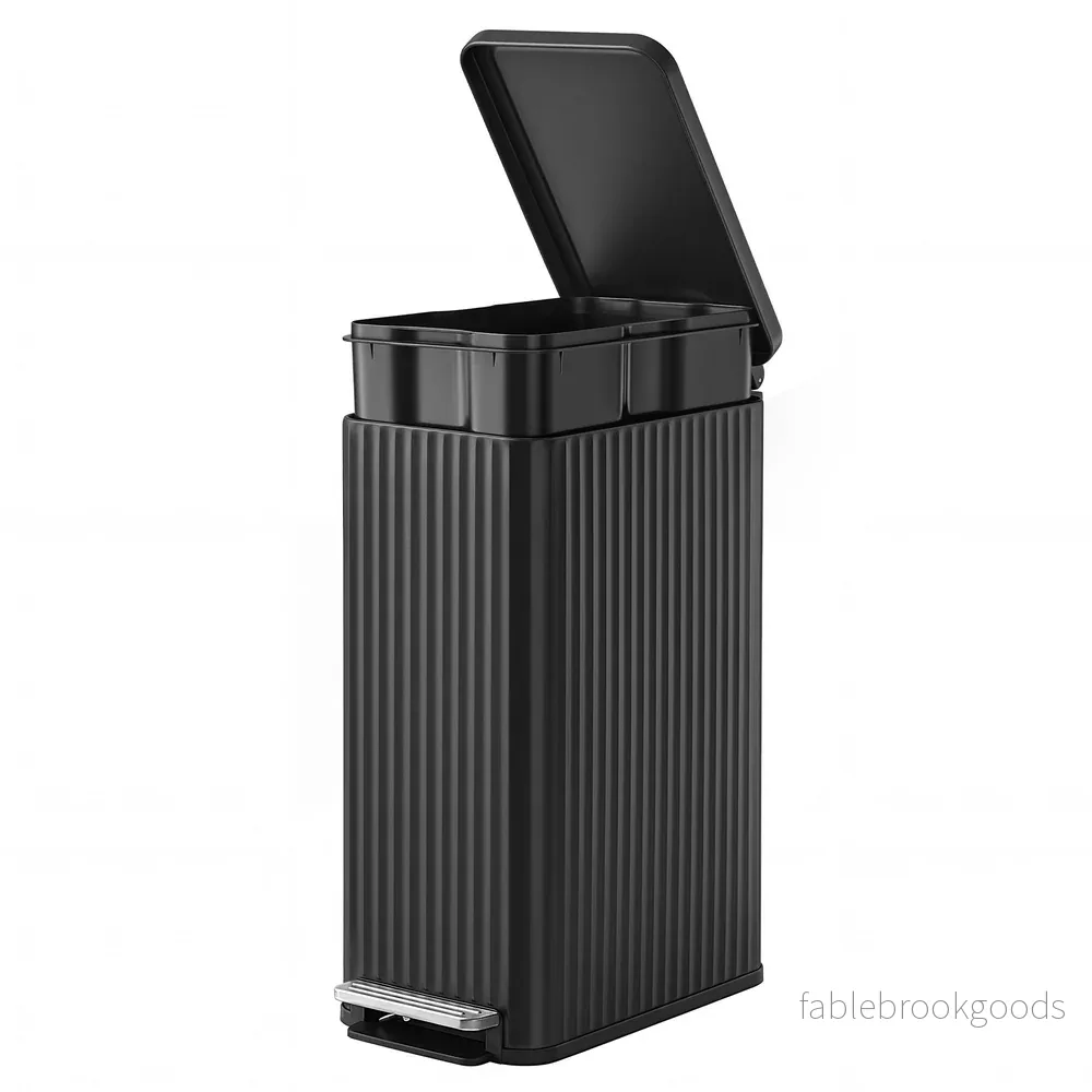Pedaalemmer - 50 Liter - Soft-Close Deksel - Staal - Zwart - Bild 2