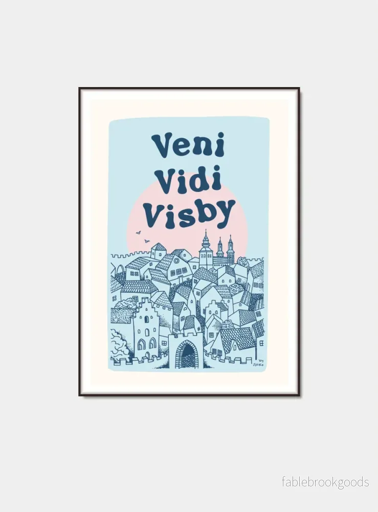 Veni Vidi Visby – Gotland poster Veni Vidi Visby – Gotland poster