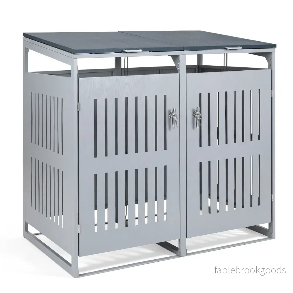 Sopkärlsskåp, – beklädnad för behållare, i metall – 2
