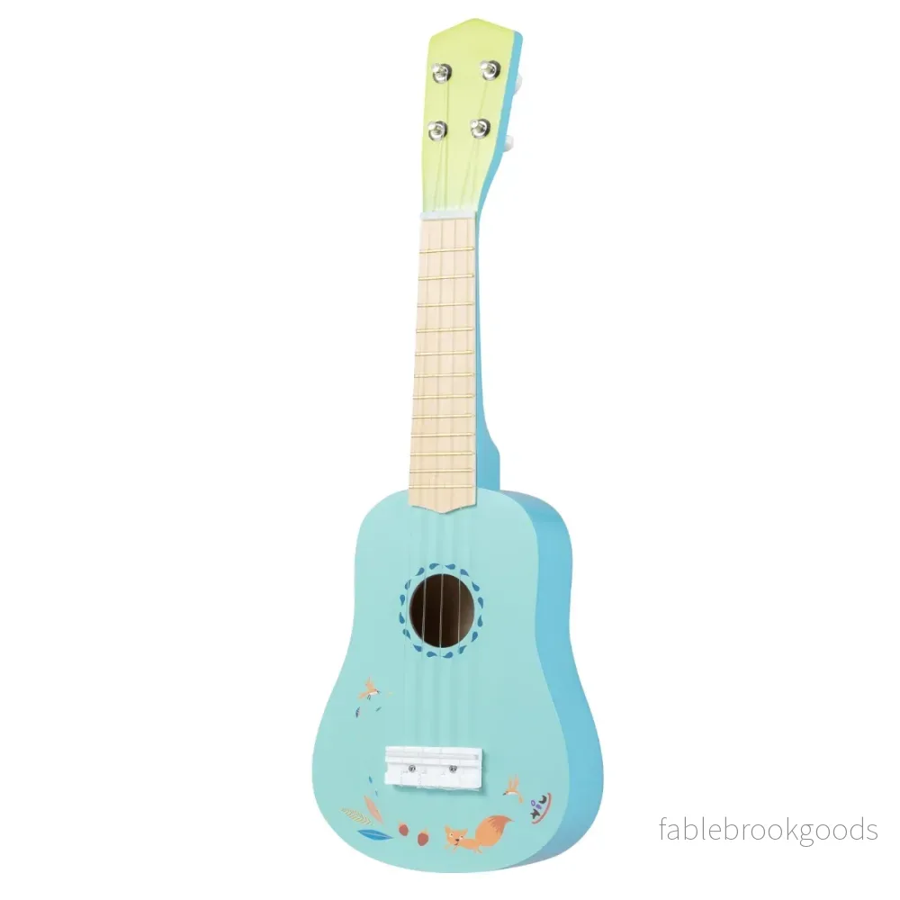 Ukulele – Gitarr för Barn strängad Mini med Bassholzkropp från År – 4 3 53 cm – Ljusblå
