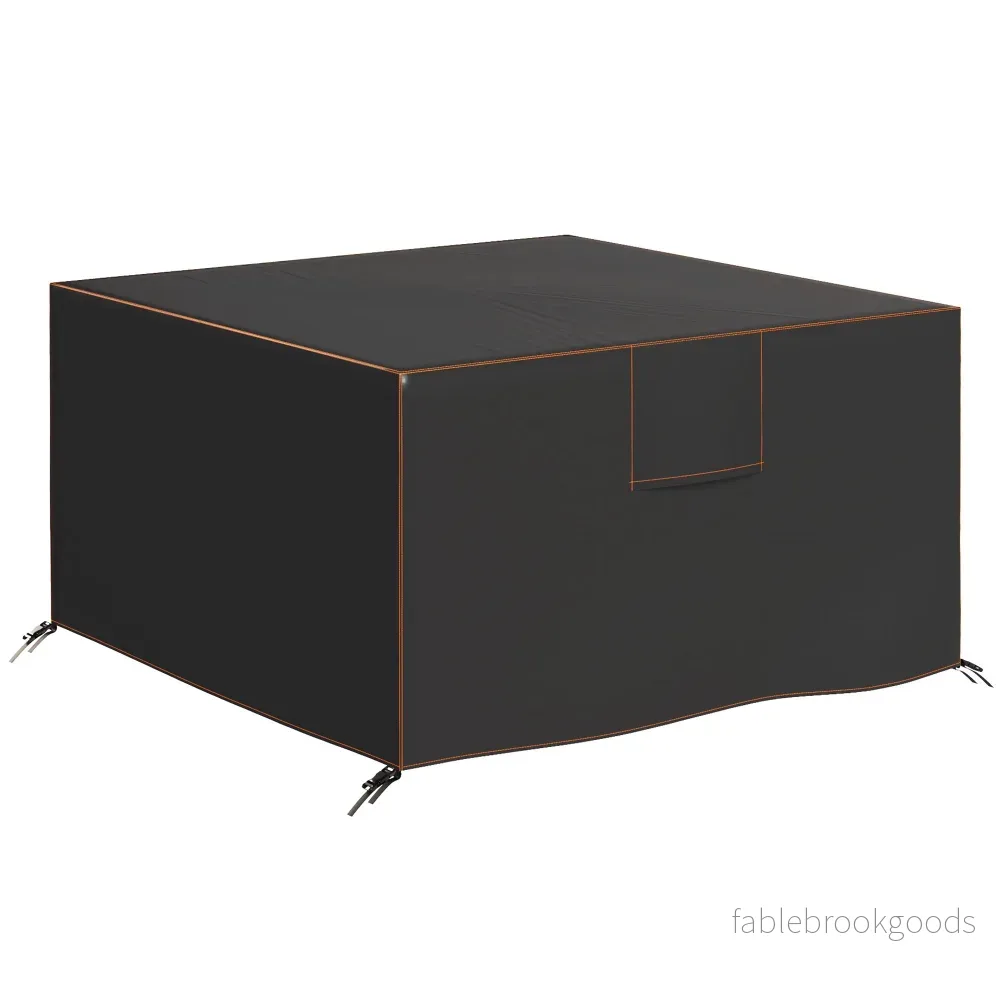 Vattentätt överdrag för trädgårdsmöbler, 420D Oxford, 125x125x74cm