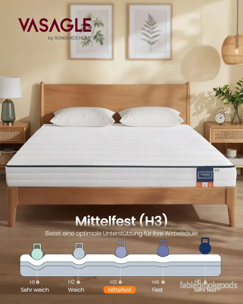 Matras - 140 x 200 cm - Gel-traagschuim - 12 cm dik - Wit - 9,2 kg - Bild 2