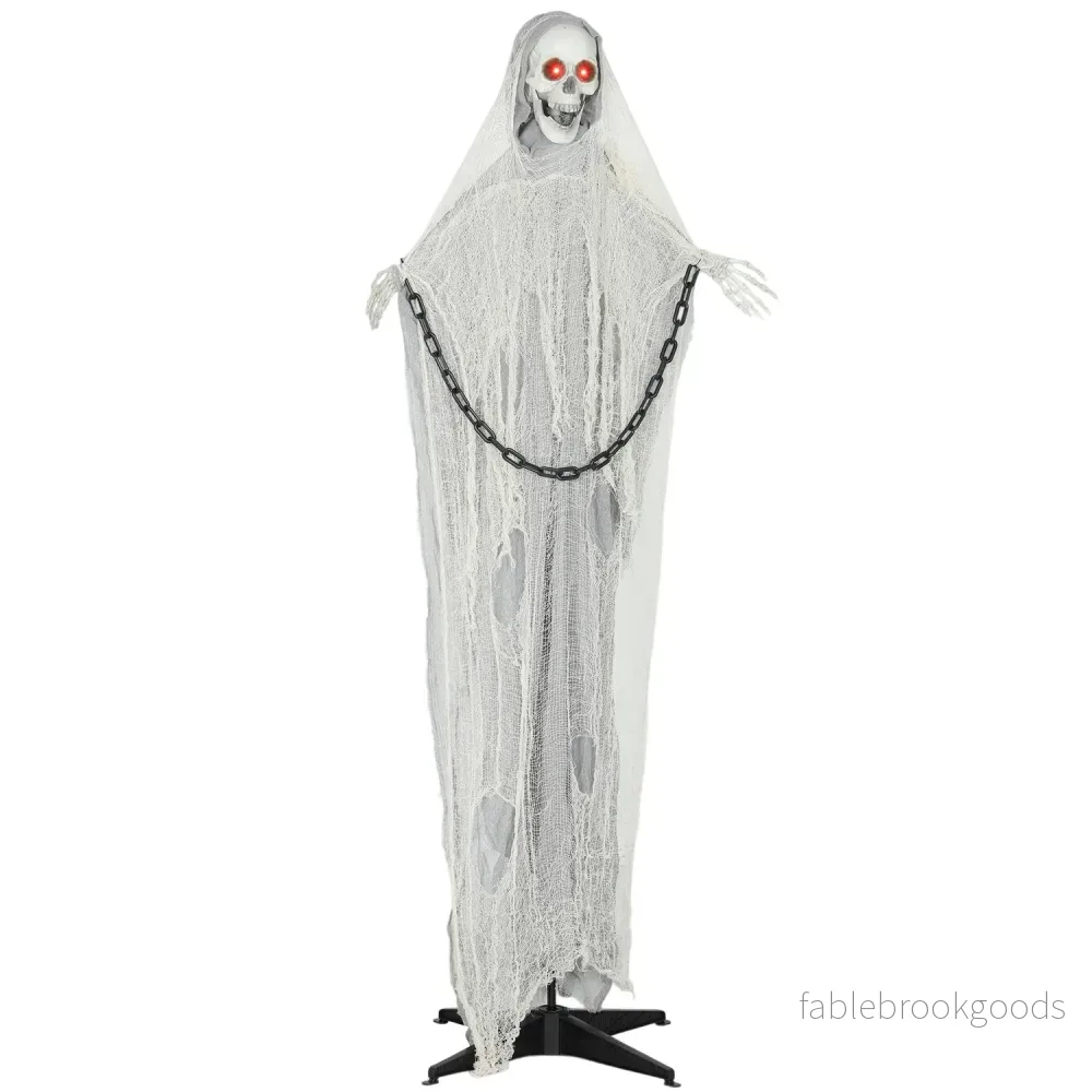 Animerad Liemannen Halloweendekoration, 183 cm, Lysande ögon
