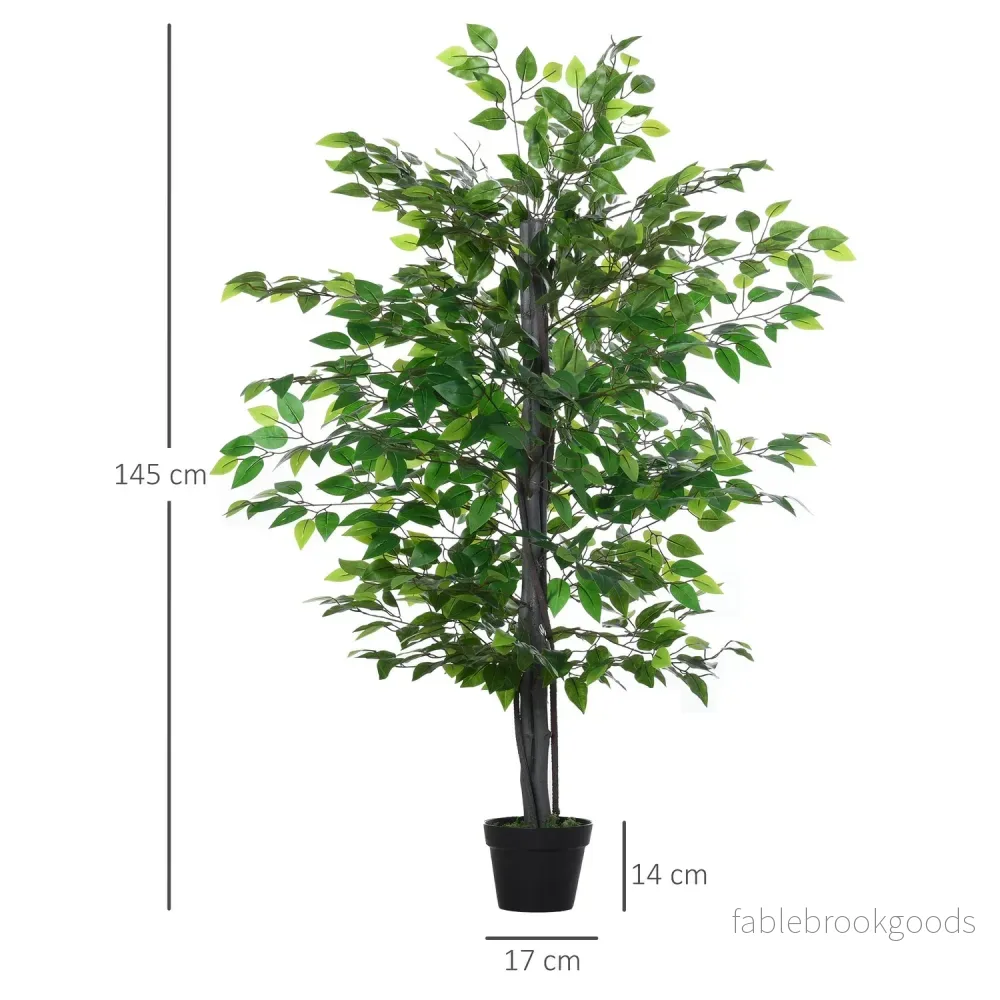 Konstgjorda banyanträd, realistisk dekor, massivt trä, 145cm - Bild 3