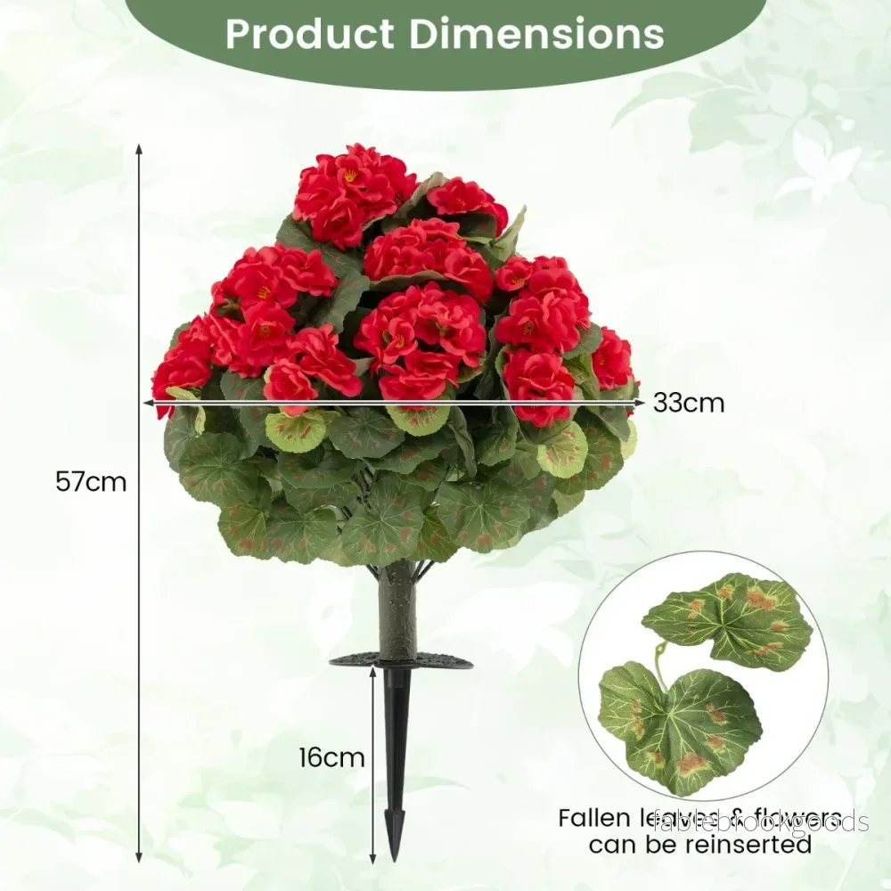 Delnings – Konstgjorda Pelargoner Med PE Stam Och Silkblommor – 2 – Rosa - Bild 2