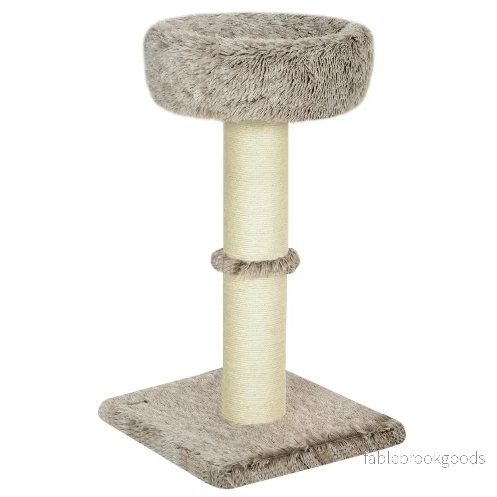 Kattträd med säng – 87 cm högt, sisal, för katter upp till 6 kg