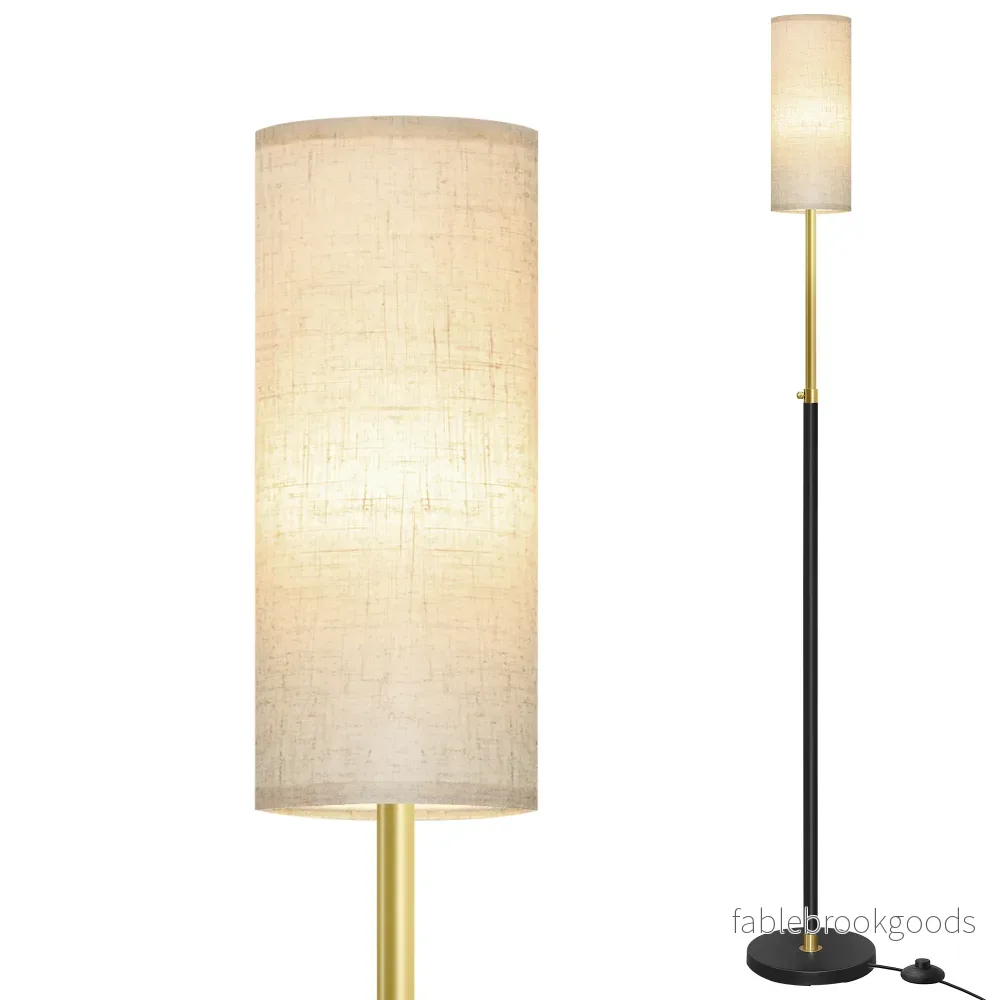 Vloerlamp - In Hoogte Verstelbaar - Met Voetschakelaar - E27 - Matzwart - Bild 2