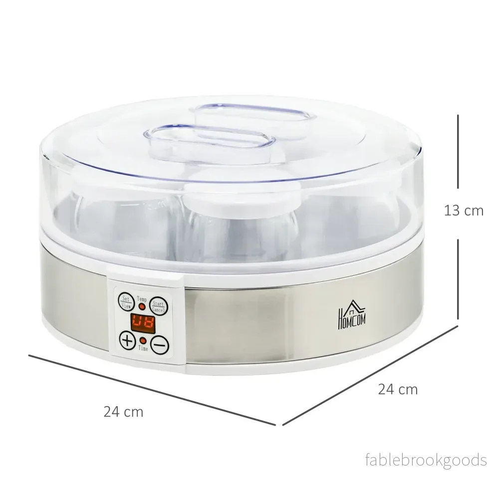Yoghurtmaskin med timer & 7 glasögon, automatisk avstängning, 20W - Bild 3