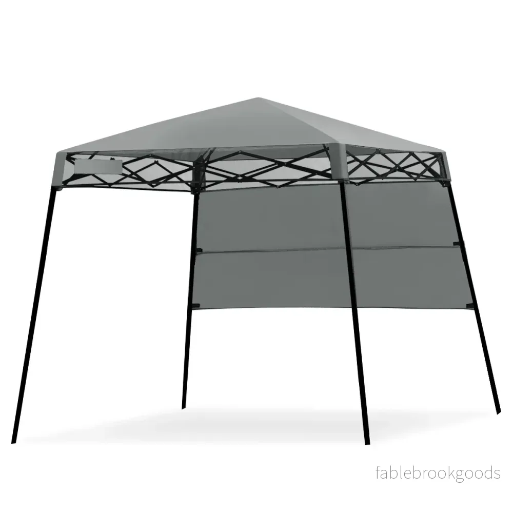 Trädgårdspaviljong – Trädgårdstält med väska Portabelt partytält – 181 x 181 x 210 cm – Grå - Bild 2