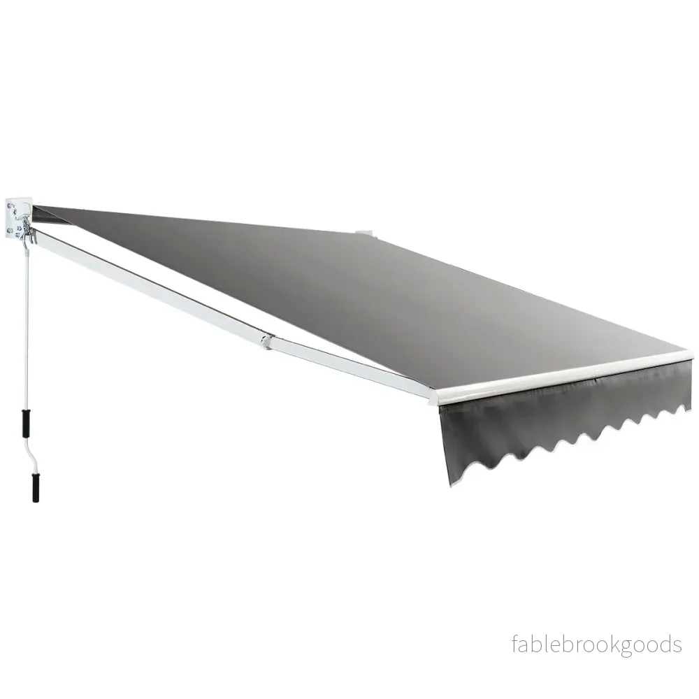 Utdragbar – Markis Aluminium Terrass Solskydd – 245 x 200 cm – Grå - Bild 2