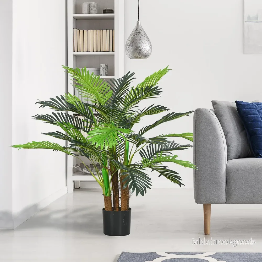 Konstgjord palm, 100 cm med 27 grenar, dekor inomhus/utomhus - Bild 2