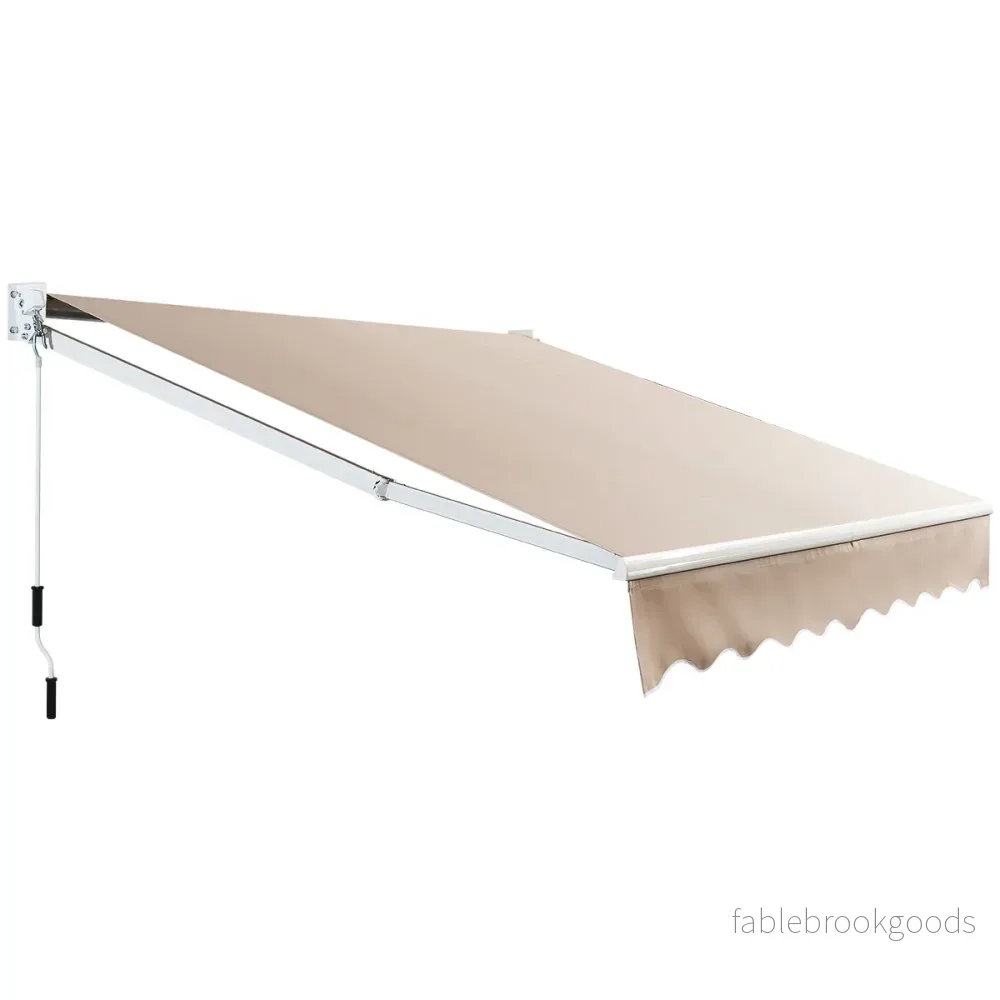 Utdragbar – Markis Aluminium Terrass Solskydd – 245 x 200 cm – Beige - Bild 2