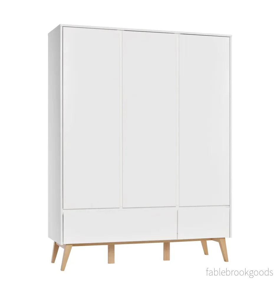 Sara 3-door wardrobe + 2 drawer wardrobe White color - Bild 2