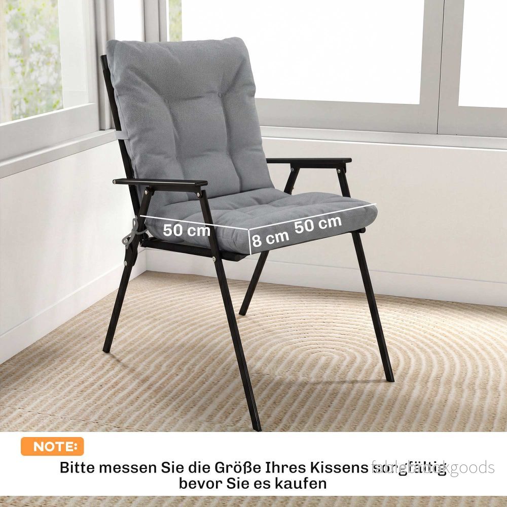 Set med sittdynor för utomhusbruk, 8 cm tjocka, vattenavvisande, 2-pack - Bild 3