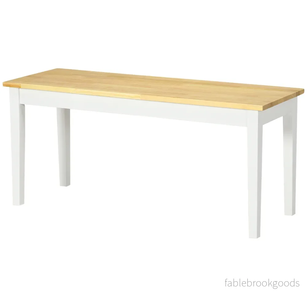 White Pine Wood 2-sits matsalsbänk, 220 kg kapacitet, 102x36x45 cm White Pine Wood 2-sits matsalsbänk, 220 kg kapacitet, 102x36x45 cm