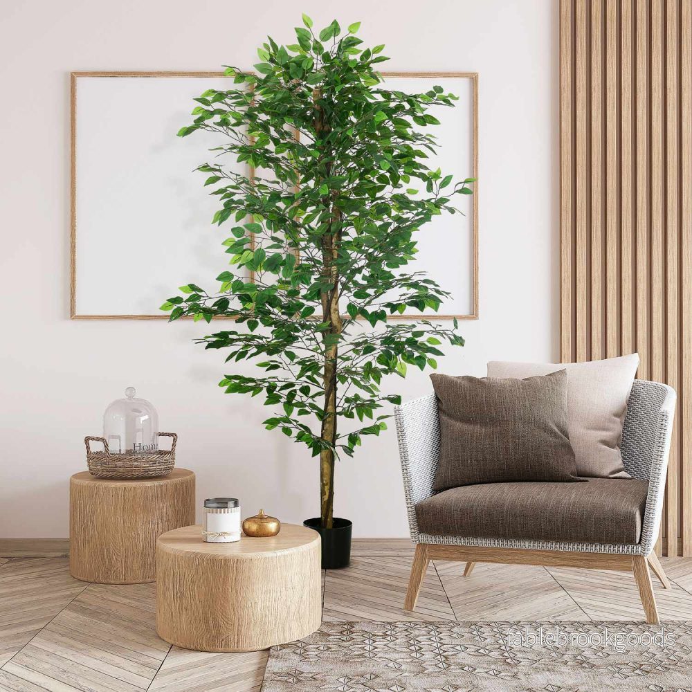 Konstgjord ficusträd med plantering, 180 cm hög krukväxt - Bild 2