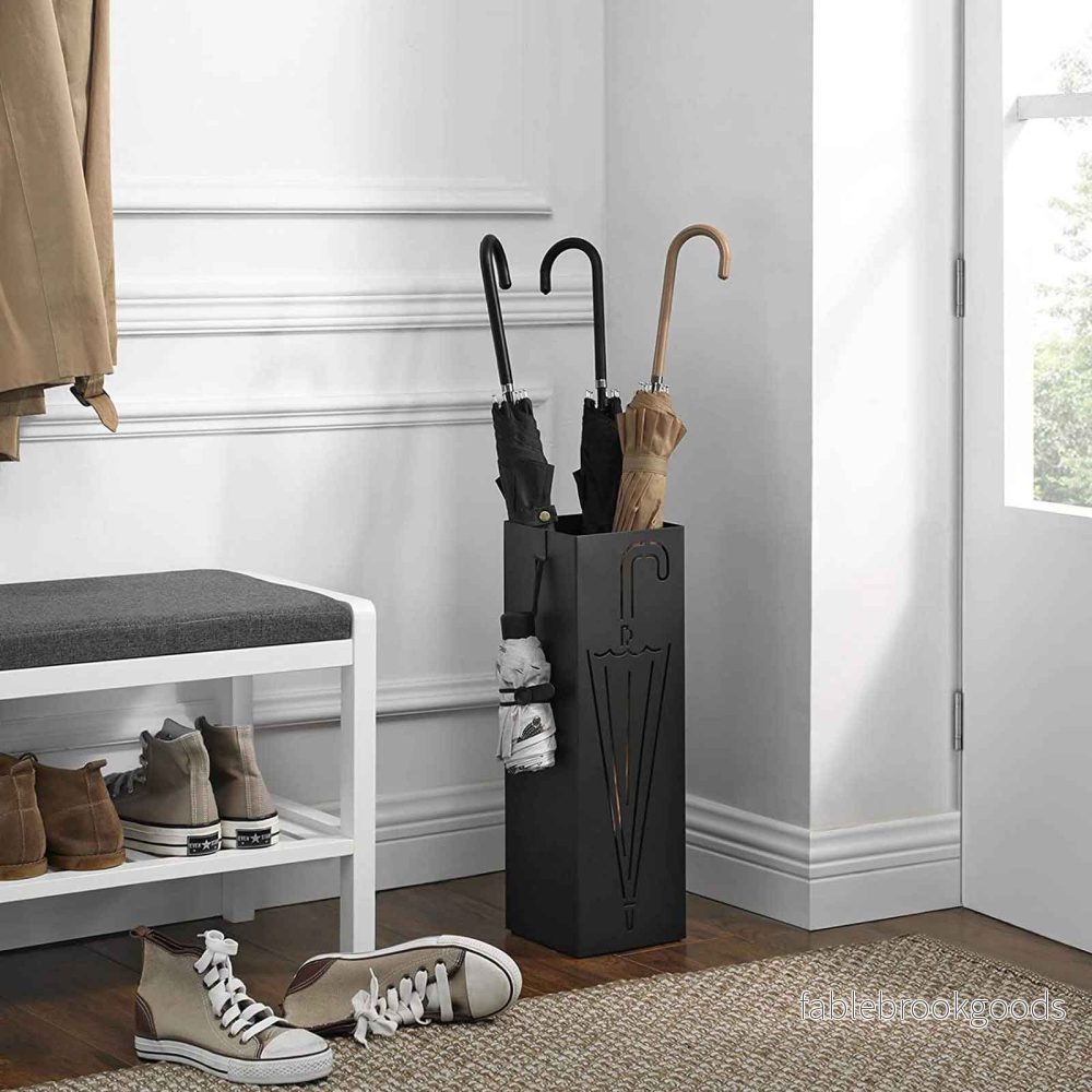 Paraplyställ – snygg design – svart metall - Bild 2