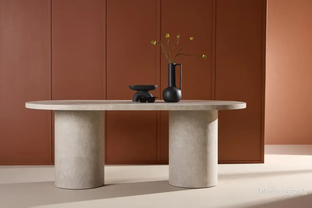 Narvik Matbord 200 x 100 cm Beige Travertinlook | Venture Home Narvik Matbord 200 x 100 cm Beige Travertinlook | Venture Home