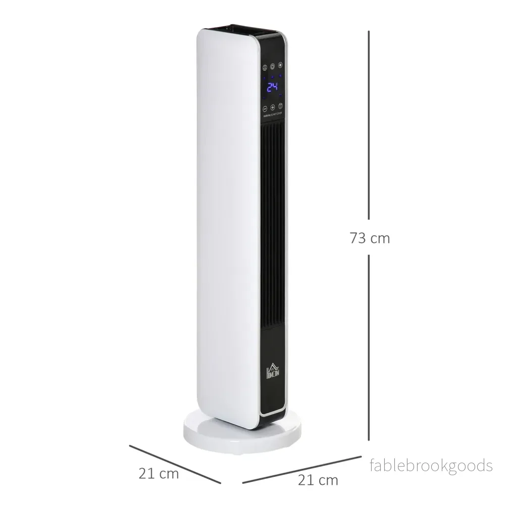 2200W elektrisk värmefläkt, fjärrkontroll, timer, oscillerande - Bild 3