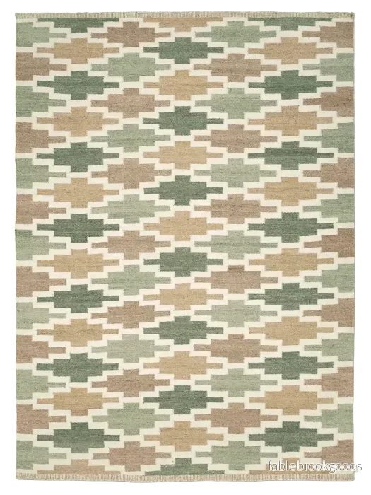Matta Korsnes Grön/Beige Matta Korsnes Grön/Beige