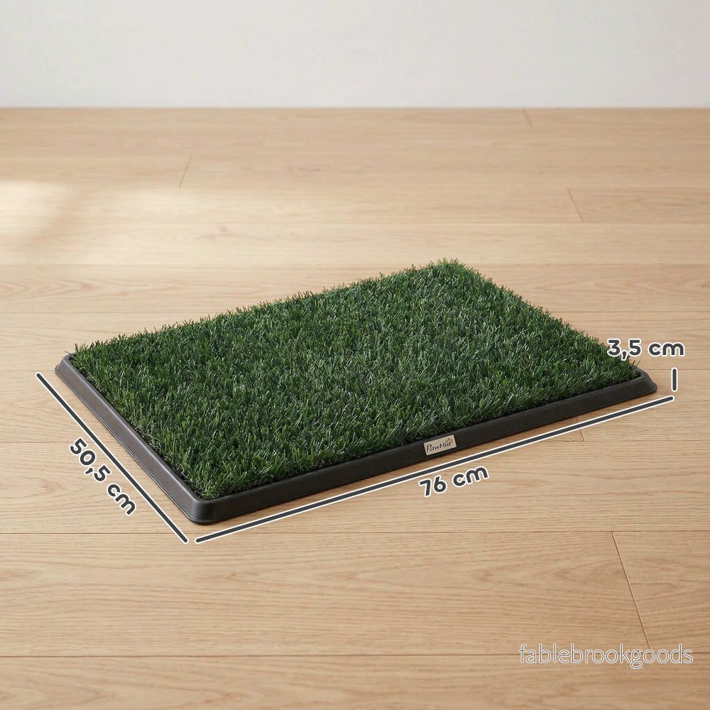 Hundtoalett med tvättbart konstgräs, 76 x 50,5 cm - Bild 3