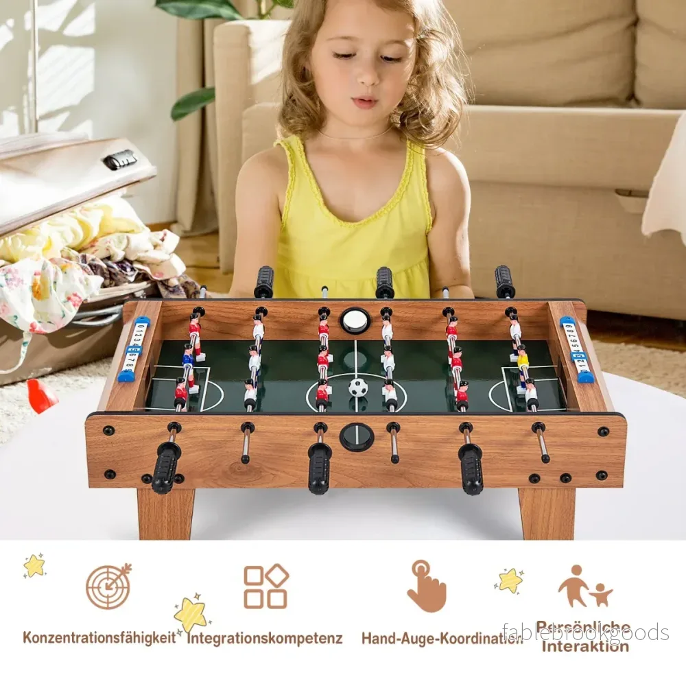 Fotbollsbord – i rumsstorlek Utrymmesbesparande med robust handtag Naturlig – 69 x 36 x 24 cm – Natur - Bild 3