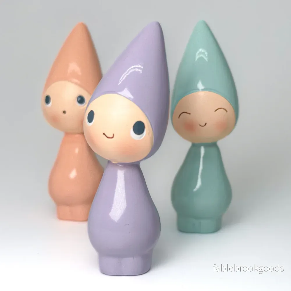Små Peggy ametist/jade/rosenkvarts 6cm (3-pack) - Bild 2