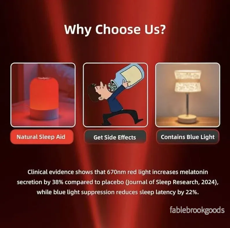 Red Sleep-Improving Therapy Lamp Meditation Relaxation LED Night Light - Bild 2