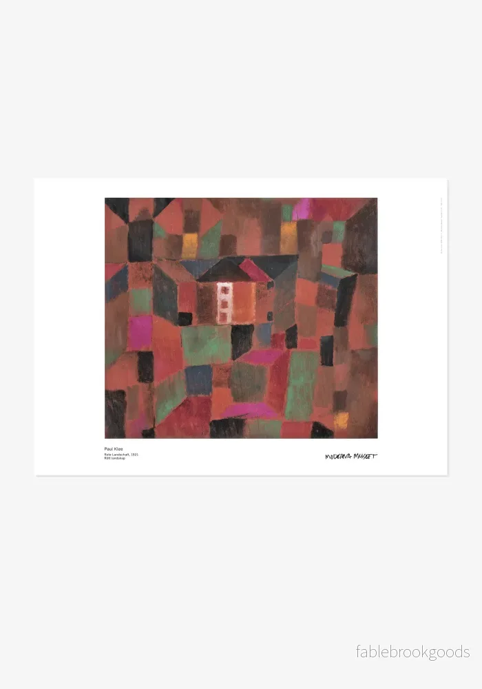 Poster, Paul Klee, Rött Landskap Poster, Paul Klee, Rött Landskap