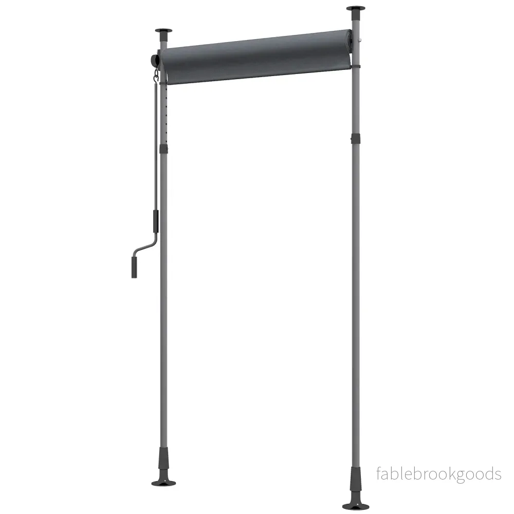 Mörkgrå Väderbeständig Balkongmarkis – 150×220-310cm Mörkgrå Väderbeständig Balkongmarkis – 150×220-310cm